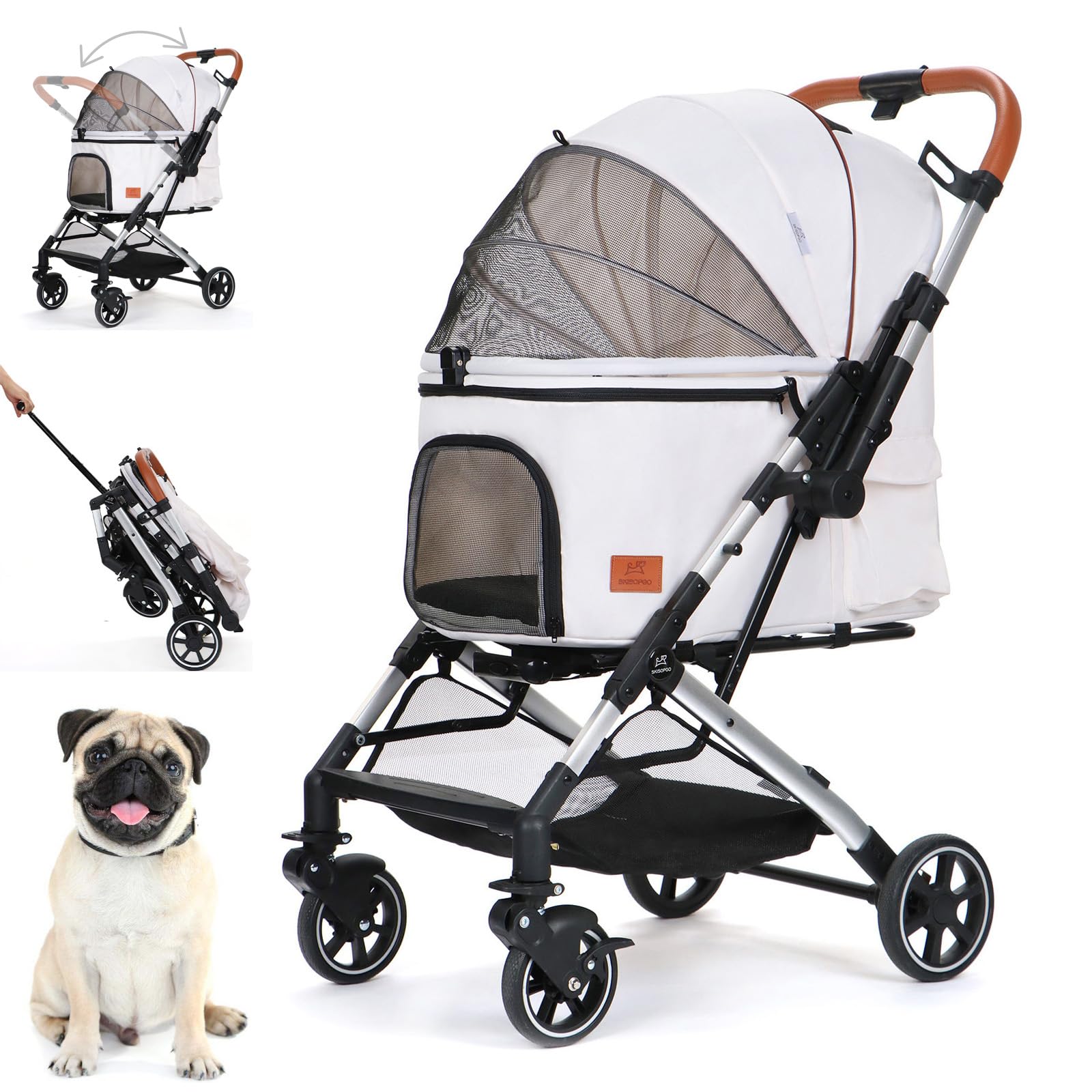 Amazon.co.jp: SKISOPGO ペットカート 対面両用 アップグレード ペット 