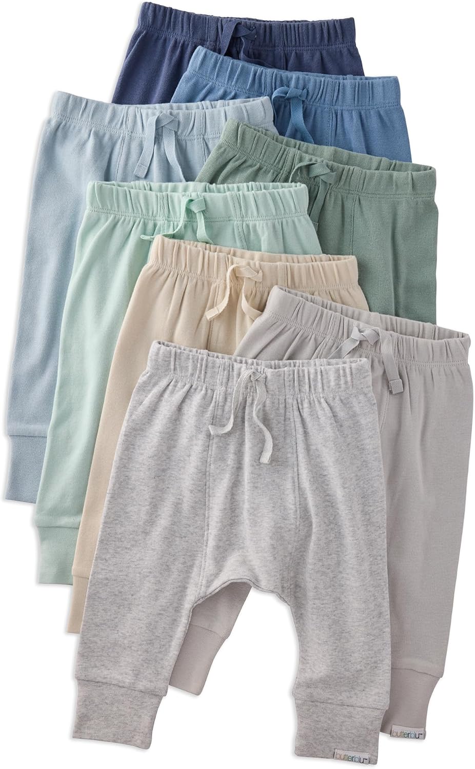 Unisex-Baby Jordan 8-Pack Jogger Pants 100% Organic Cotton Bottoms for Boys & Girls