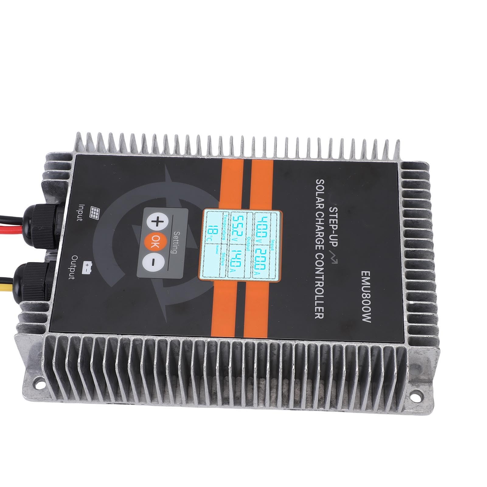 FTVOGUE Regolatore di Carica Solare MPPT, Regolatore Batteria Pannello Solare in Alluminio Display LCD 800W IP65 Ingresso da 0 A 30 A Uscita da 0 A 15 A per Illuminazione Stradale Barca Domestica