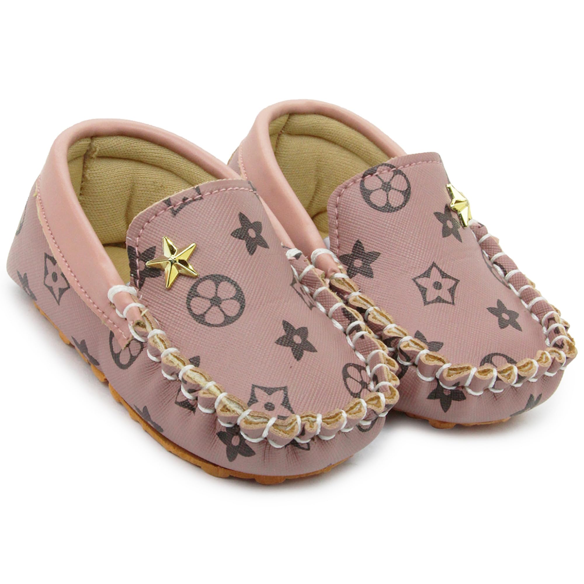 Neska Moda 9 To 12 Months Baby Boys Geometric Print Synthetic Leather Anti-Slip Loafer/Booties (Brown)-BT1943 (B0C94PQFY3) Amazon Price History, Amazon Price Tracker