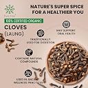 Pure Tree Certified Organic Laung | 50 Gm | Glass Jar | Organic Cloves Whole | Lavang Whole Spices | Aromatic & Flavorful Clove Seeds Khada Masala | Dried Cloves | Lavangam gallery image