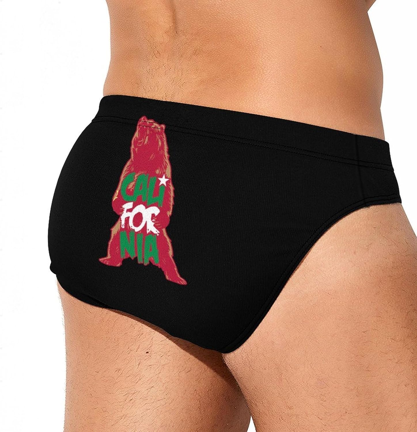 California Bear Mens Swim Briefs Quick Dry Swimming Trunks Training Swimsuit Low Rise Swimwear