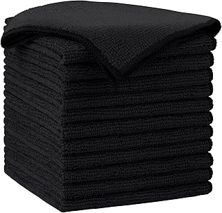 AIDEA Microfiber Cleaning Cloth-12PK, Soft Microfiber Towels for Cars, Absorbent Cleaning Rags, Lint-Free Streak-Free