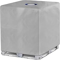 Vista 4 de IBC - Funda para barril de lluvia de 1000 litros, tanque de agua al aire libre de 275 galones, sombrilla para jardín, cubierta protectora a prueba