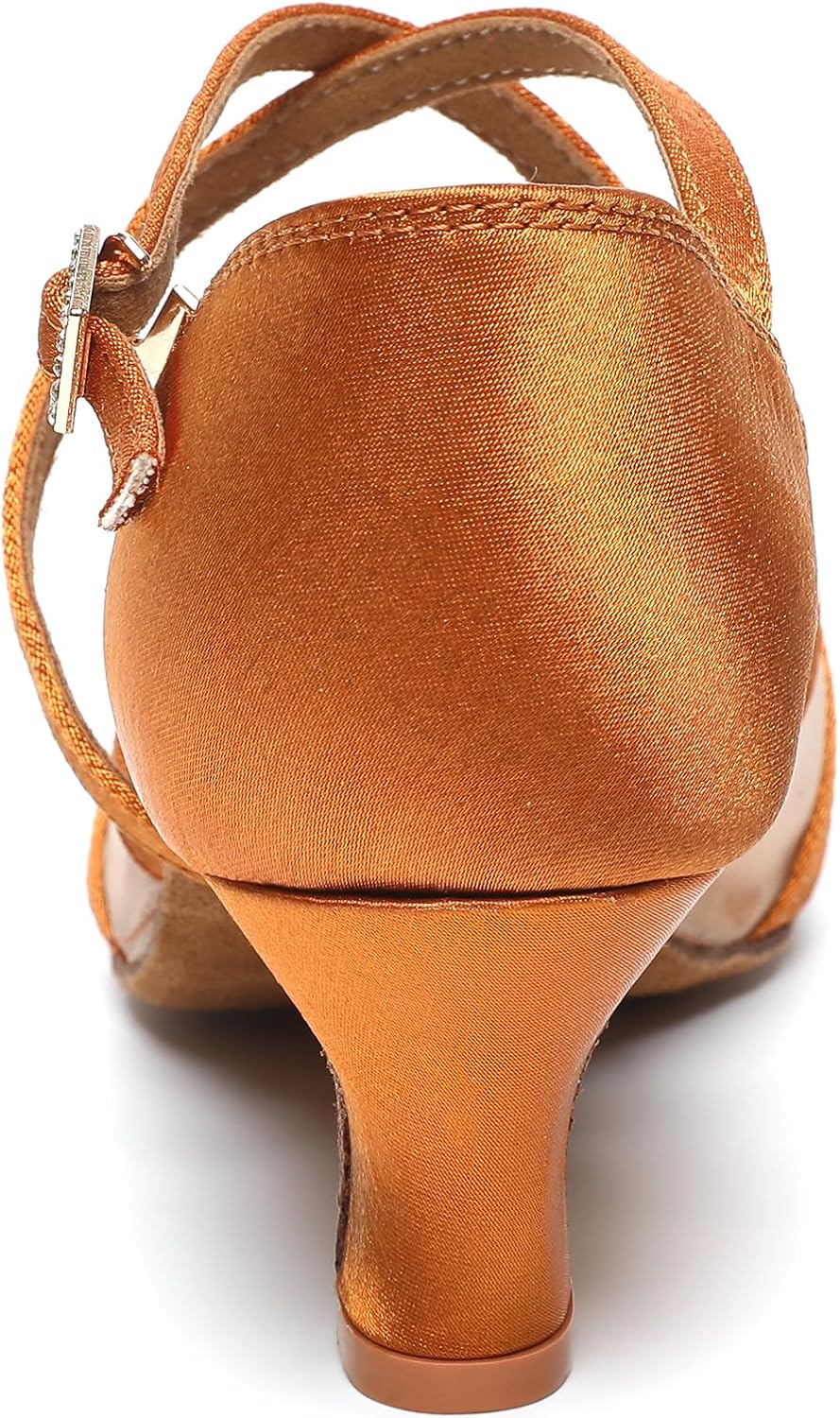 Mesh Women's Latin Dance Shoes, Salsa & Ballroom, Satin Prom Shoes with Low Heels - Image 3