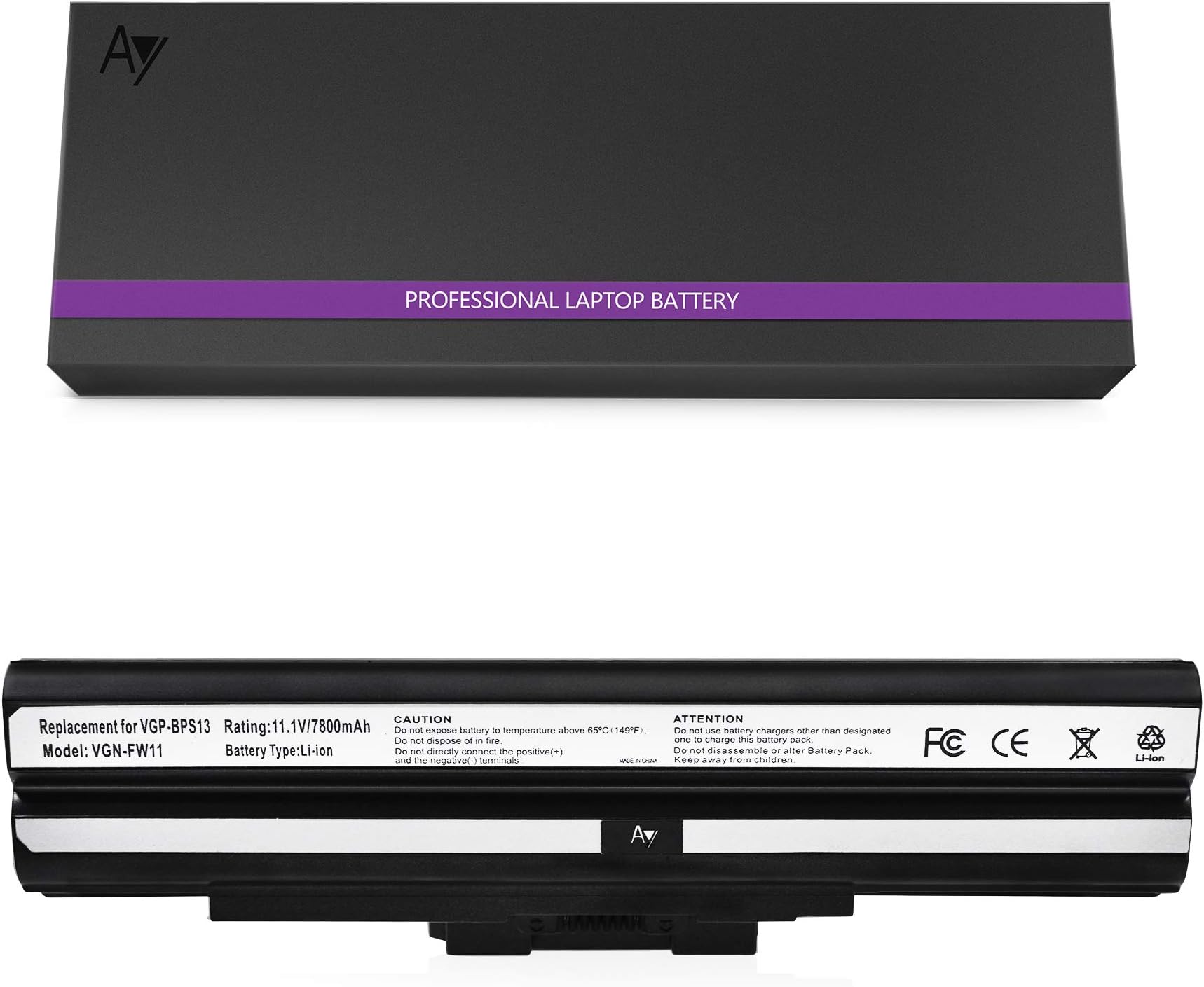 SONY BPS13A/B Battery [11.1V / 7800mAh], AYIPE for SONY VAIO VPC-Y118EC VPC-Y11AGJ Series, Compatible VGP-BPS21 VGP-BPS21A VGP-BPS21B
