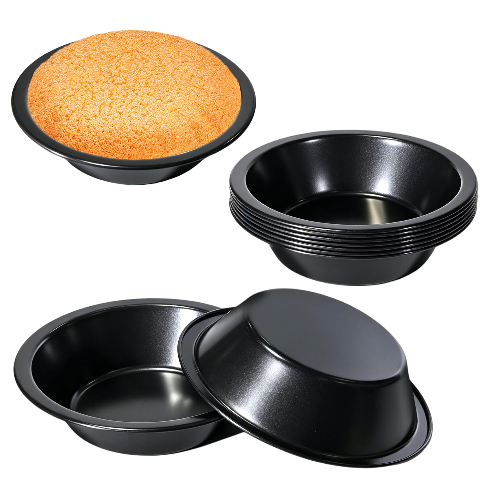 YQGQSUAK 10 Pack 4.3 Inch Mini Tart Tins, Carbon Steel Tartlet and Pie Tins