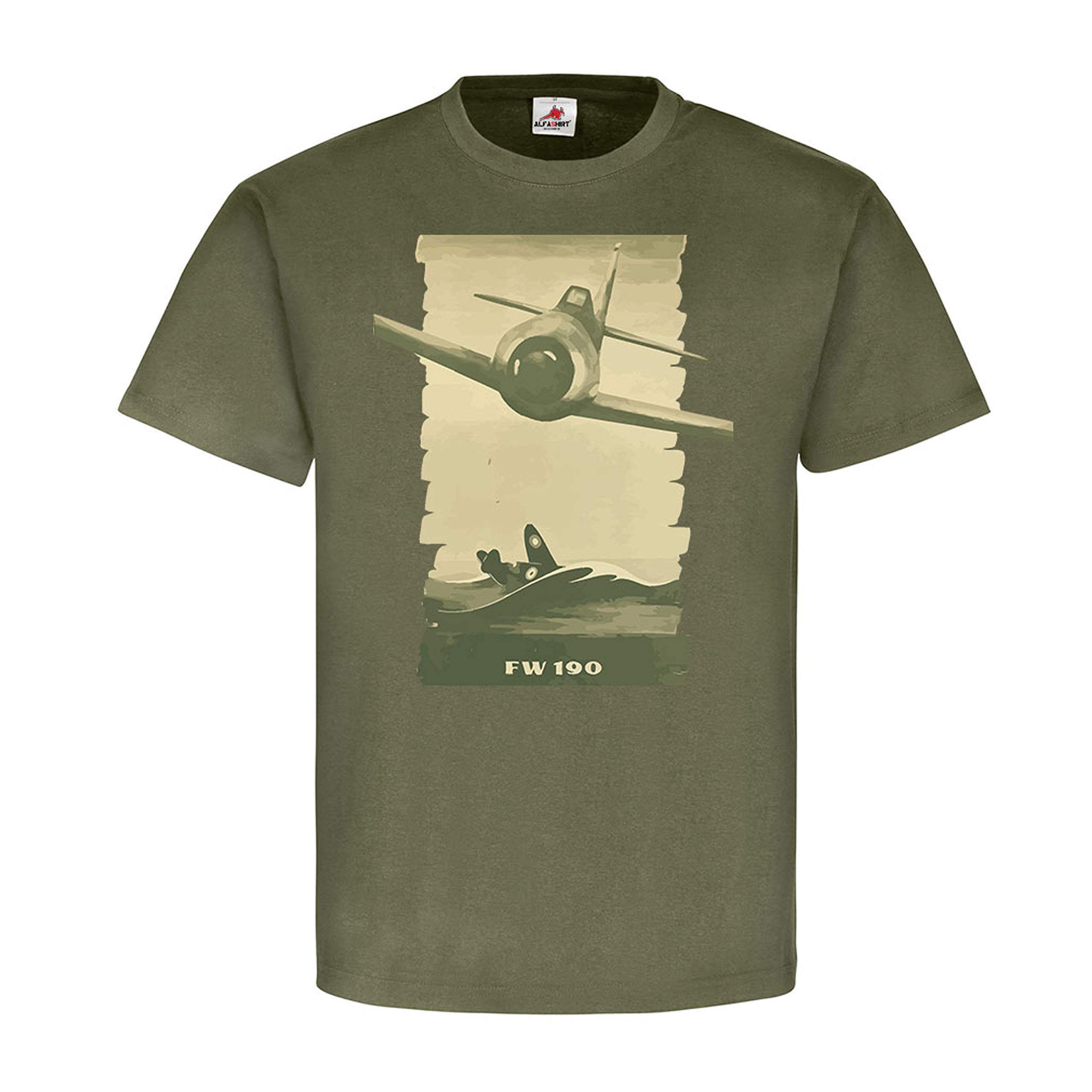 Affiche Fw 190 Copytec grand format poster avion de chasse vert XX-Large - 3