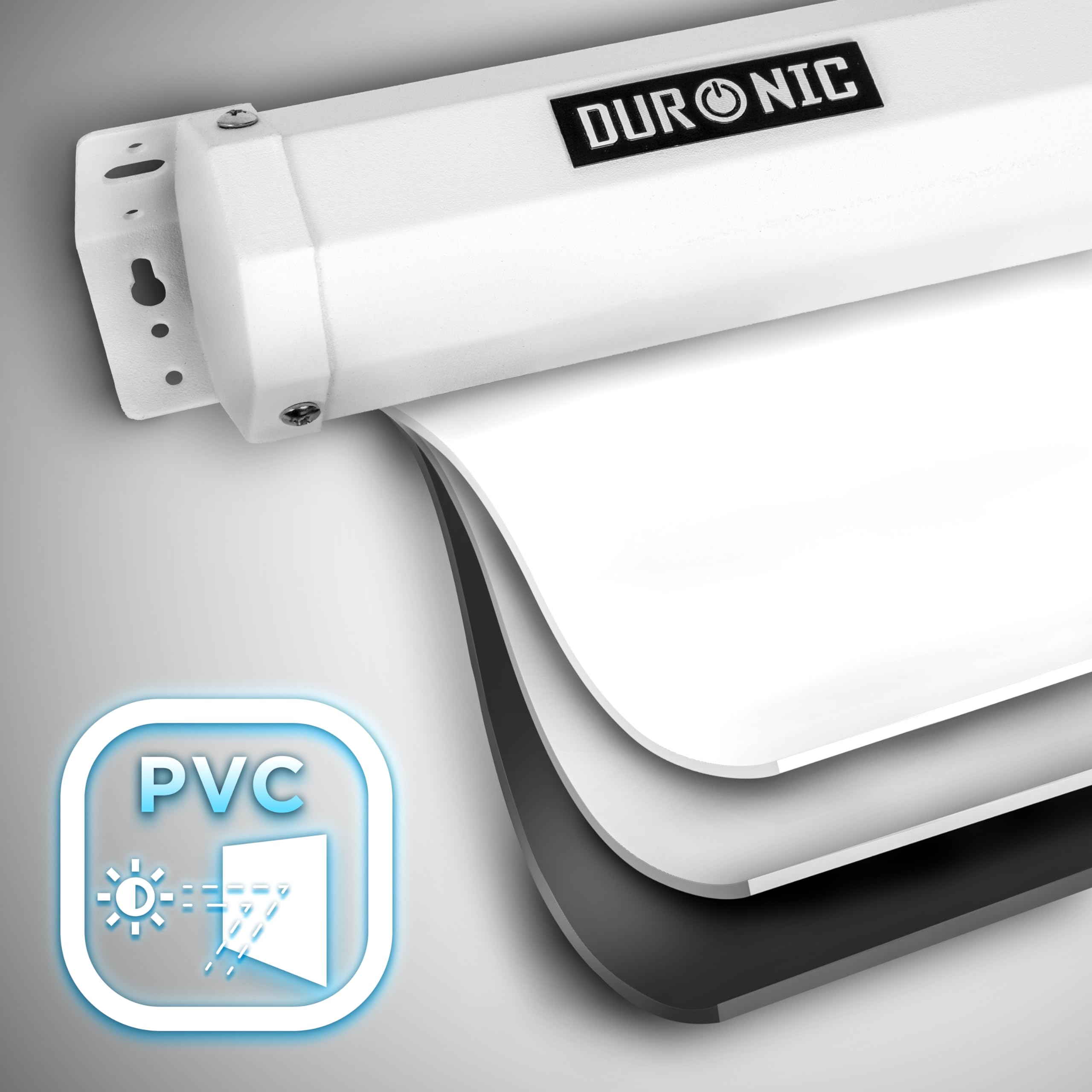 Duronic MPS80 16:9 Telo Proiettore 80 pollici, Schermo per proiettore, Telo da proiezione interno esterno, Home theater cinema Full HD 3D 4K, Schermo di proiezione anti pieghe per casa ufficio scuola