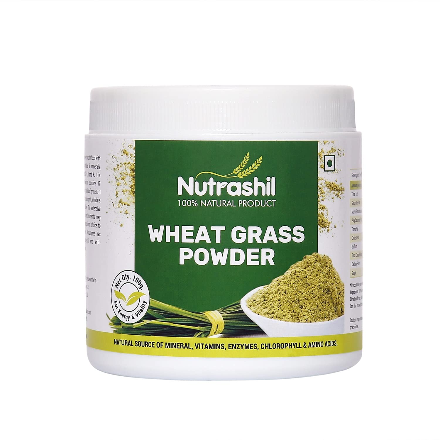 Nutrashil Raw Wheat Grass Powder 100 gms | Immunity boosting | Superfood | Supports healthy metabolism | Detoxifying (B07GPNLQJD) Amazon Price History, Amazon Price Tracker