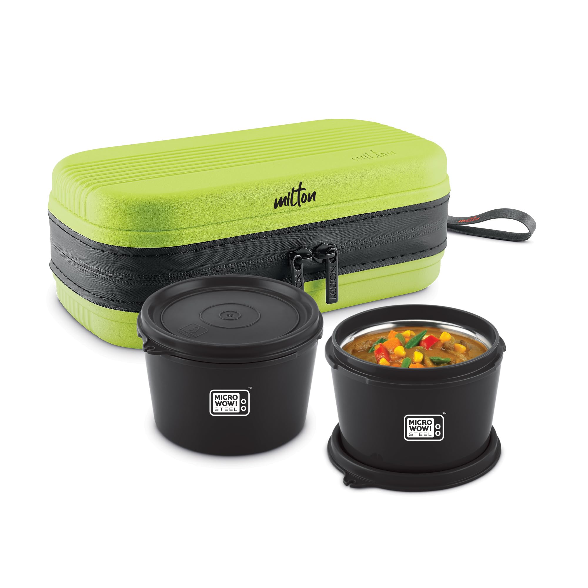 MILTON Town Case Microwavable Lunch Box | Inner Steel, Double Wall, Le