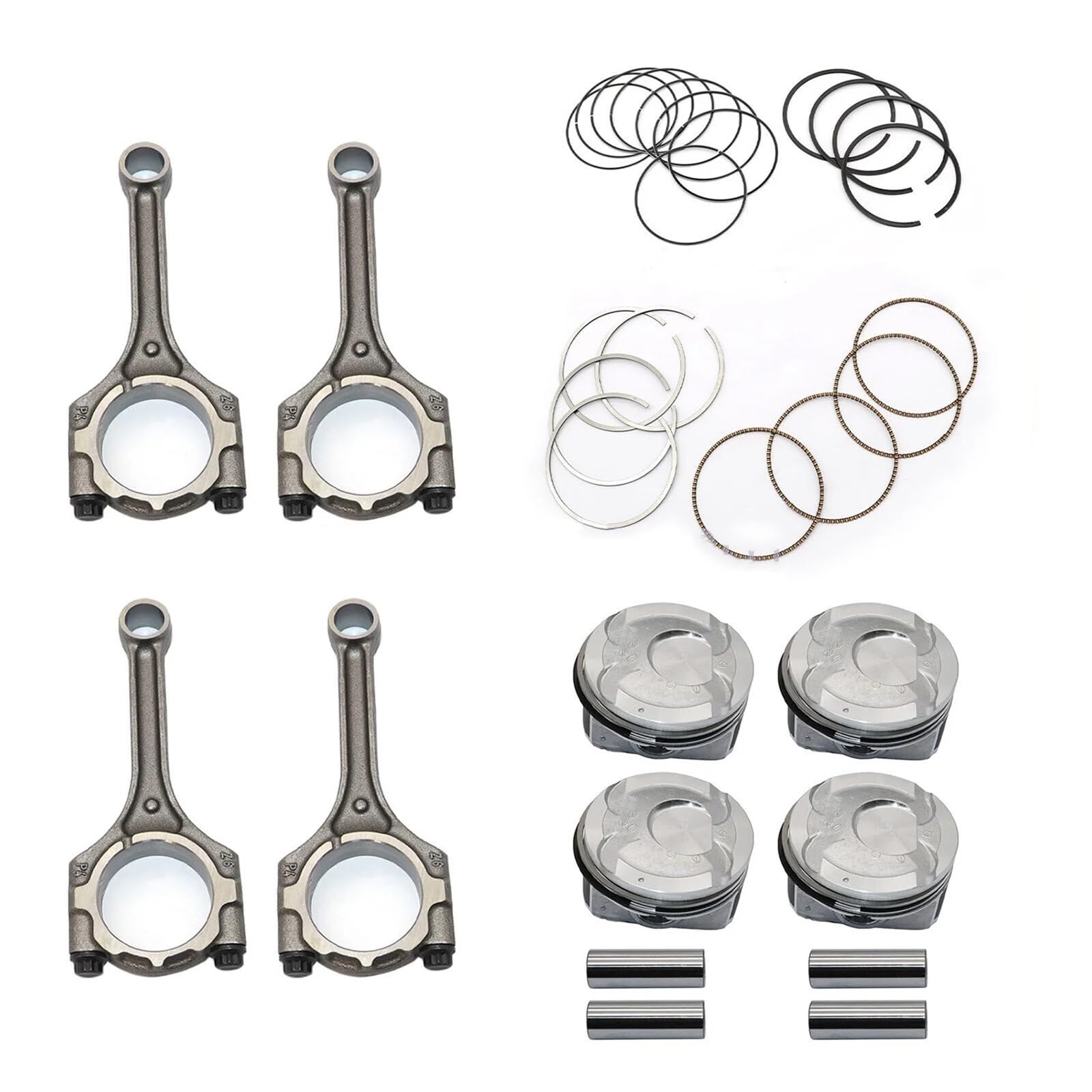 Anello Pistone Kit biella, pistoni e fasce elastiche motore G4FD G4FC per Hyundai per Kia Accent Rio 1.6L Sostituire