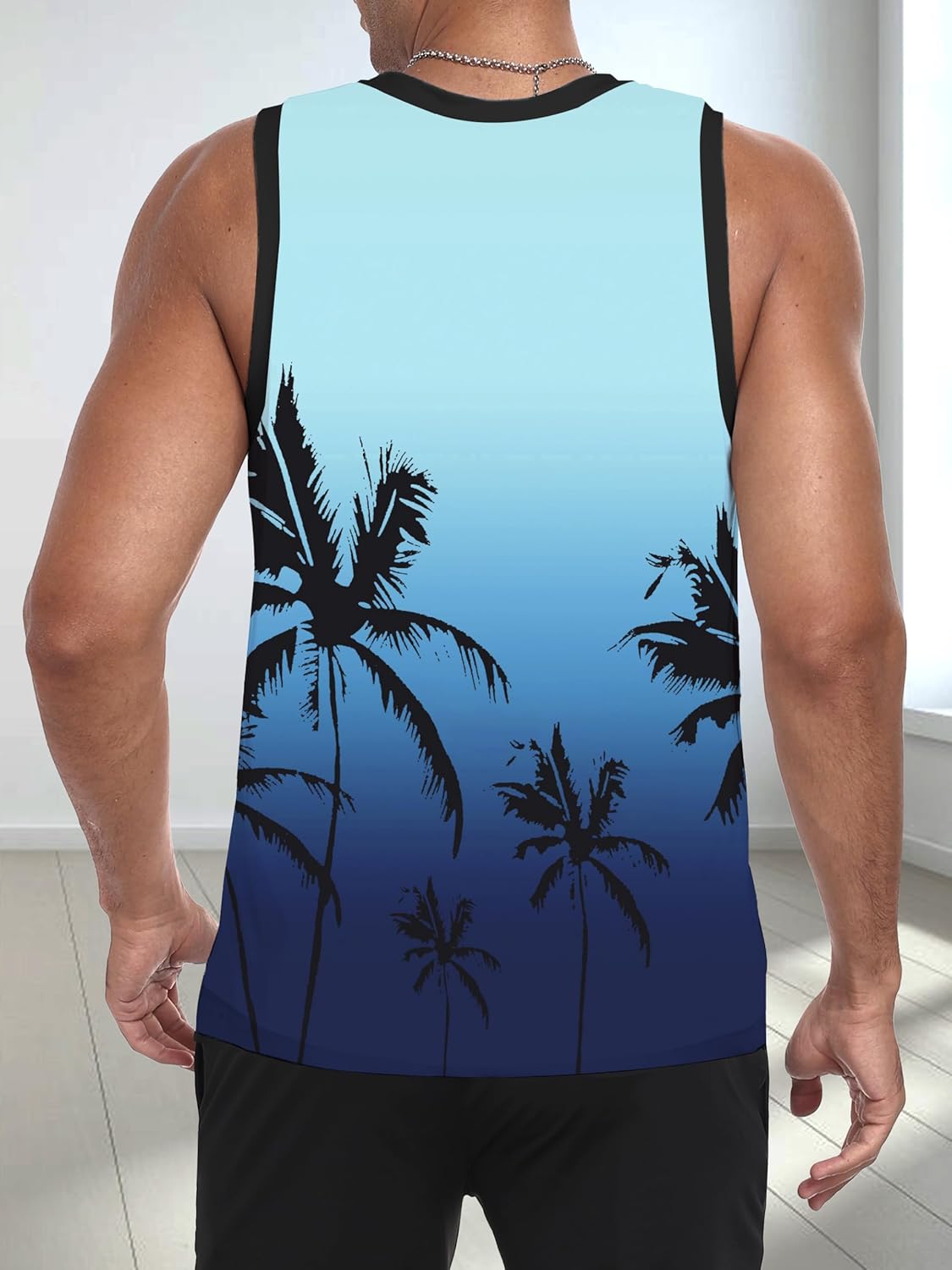 Mens Graphic Tank Tops Sleeveless Workout Gym Shirts Beach Hawaiian Coconut Tree Patriotic Style T-Shirt 2025 - Image 5