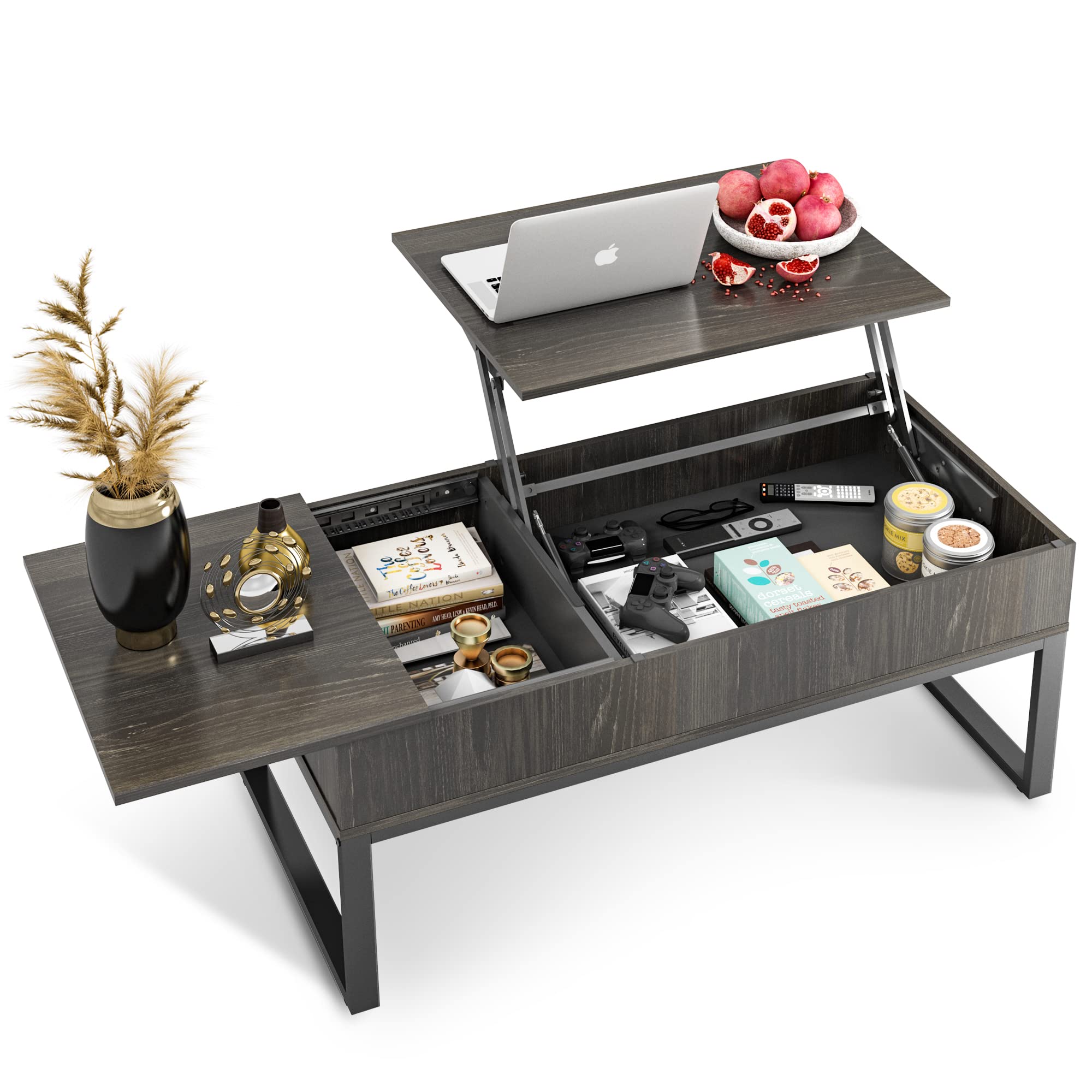 Buy WLIVE Lift Top Coffee Table with Hidden Compartment, Cocktail Table