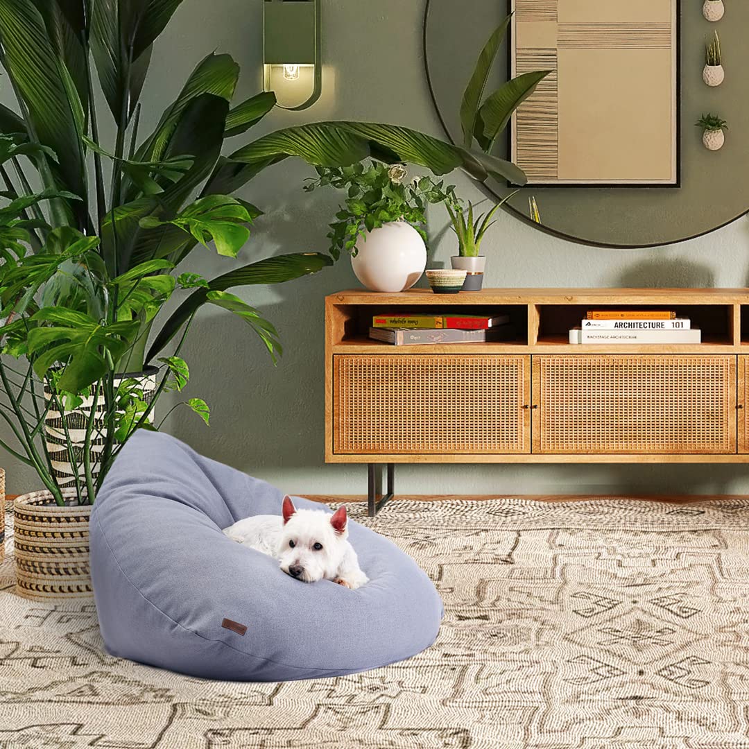 Molly's Heaven - Cama para mascotas, color azul y gris, talla M
