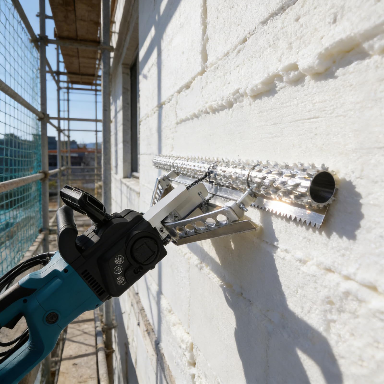 Foam Planer Insulation Trimmer, 1800W Chainsaw Cutter for Polyurethane Foam Cleaning and Removal