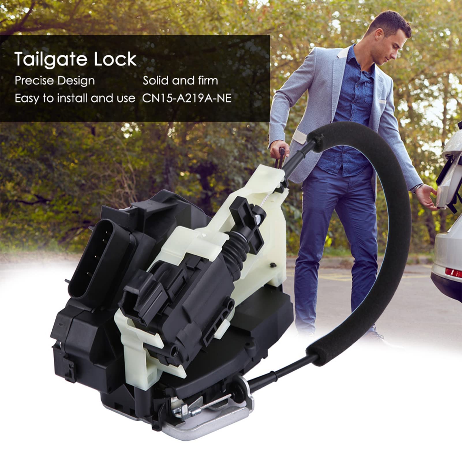 Jadeshay Serratura per Bagagliaio, Blocco del Portellone Posteriore CN15-A219A-NE CN1A‑5426413‑BE Chiusura a Scatto per Portellone Bagagliaio Ecosport 2013-2017