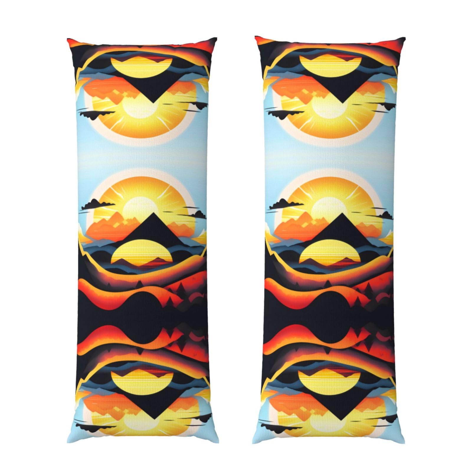 Sunrise Mountain Body Pillowcase 20x60-Ultra Soft Plush Long Pillow Cover with Hidden Zip for Sleeping
