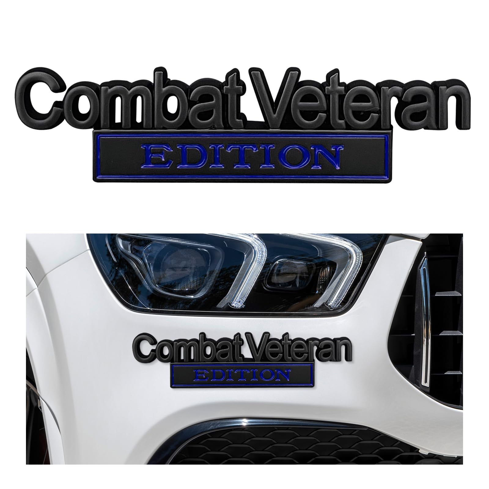 Ziciner Classic Combat Veteran Edition Emblems, 3D Full Metal Car Badges Decal Sticker, Personalized Decoration Labels to Highlight Yourself for