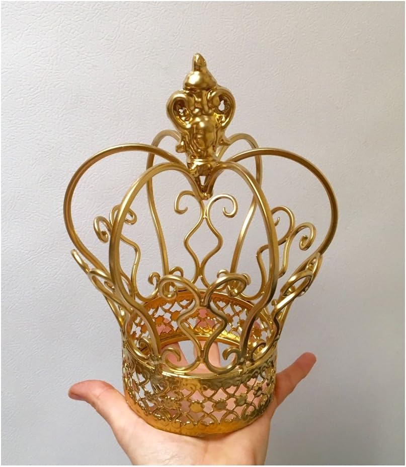 Gold Color Metal Crown for Flower Centerpieces or Cake topper (Gold)