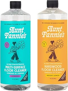 Aunt Fannie's Bundle: Floor Cleaner Vinegar Wash (Lavender) + Hardwood Floor Cleaner (Lemon)