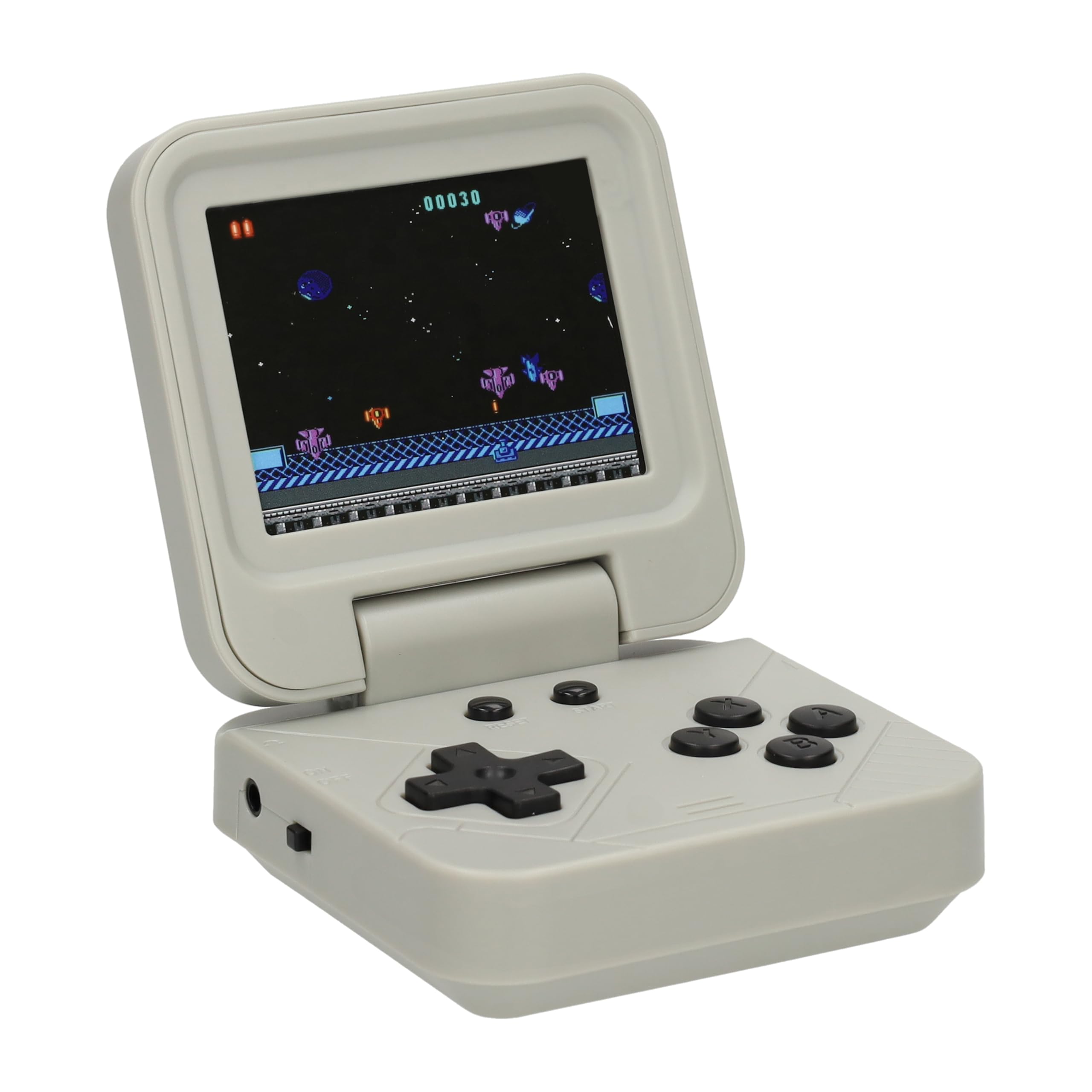 Silvergear® Console de Jeux Portable Pliable Grise | 240 Jeux Rétro Classiques | Design Retro Game Console | Écran Couleur 2,8 Pouces | Compacte et Facile à Emporter