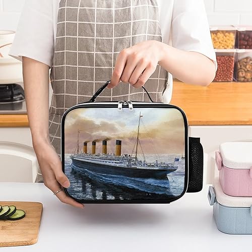 Miniatura 3 de Retro Titanic Famous Old Historic Lunch Bag - Lonchera aislada, reutilizable, bolsa de almuerzo para oficina, trabajo, viajes