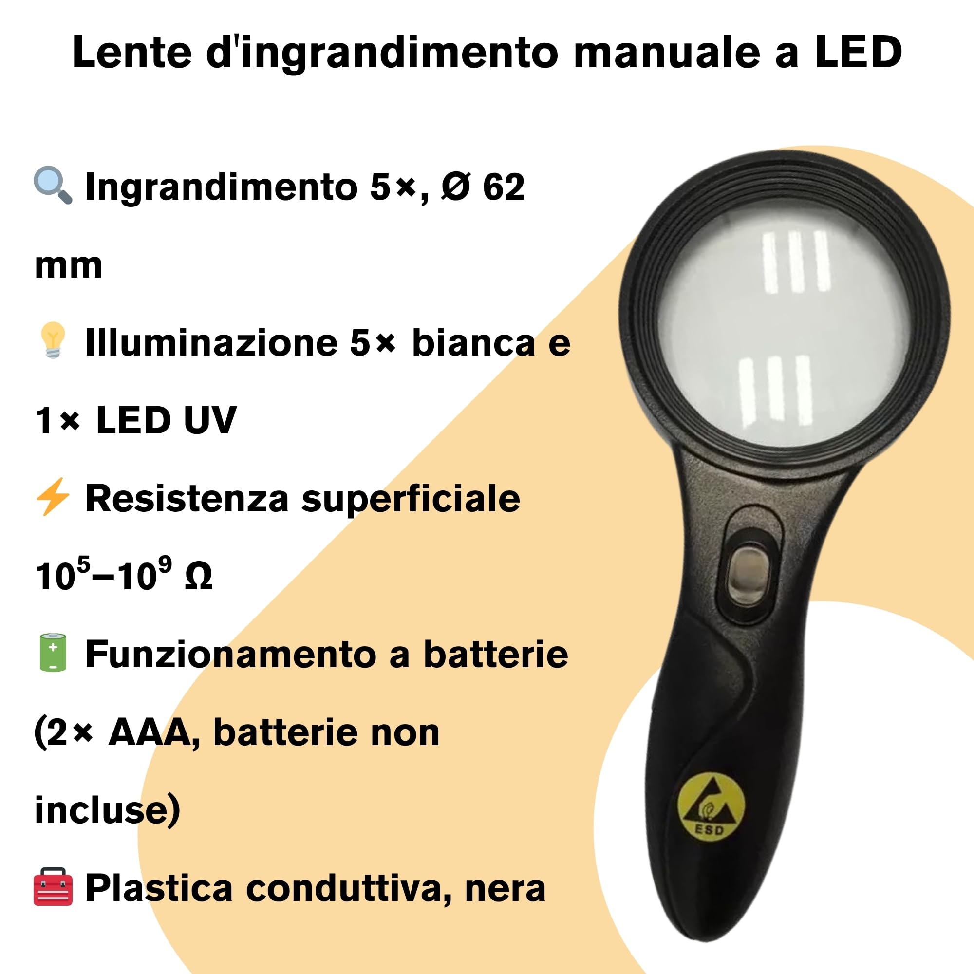 BERNSTEIN Set di manipolazione ESD, 7 pezzi | Tappetino ESD, nero (50 x 40 cm) + cavo di messa a terra + spina di messa a terra