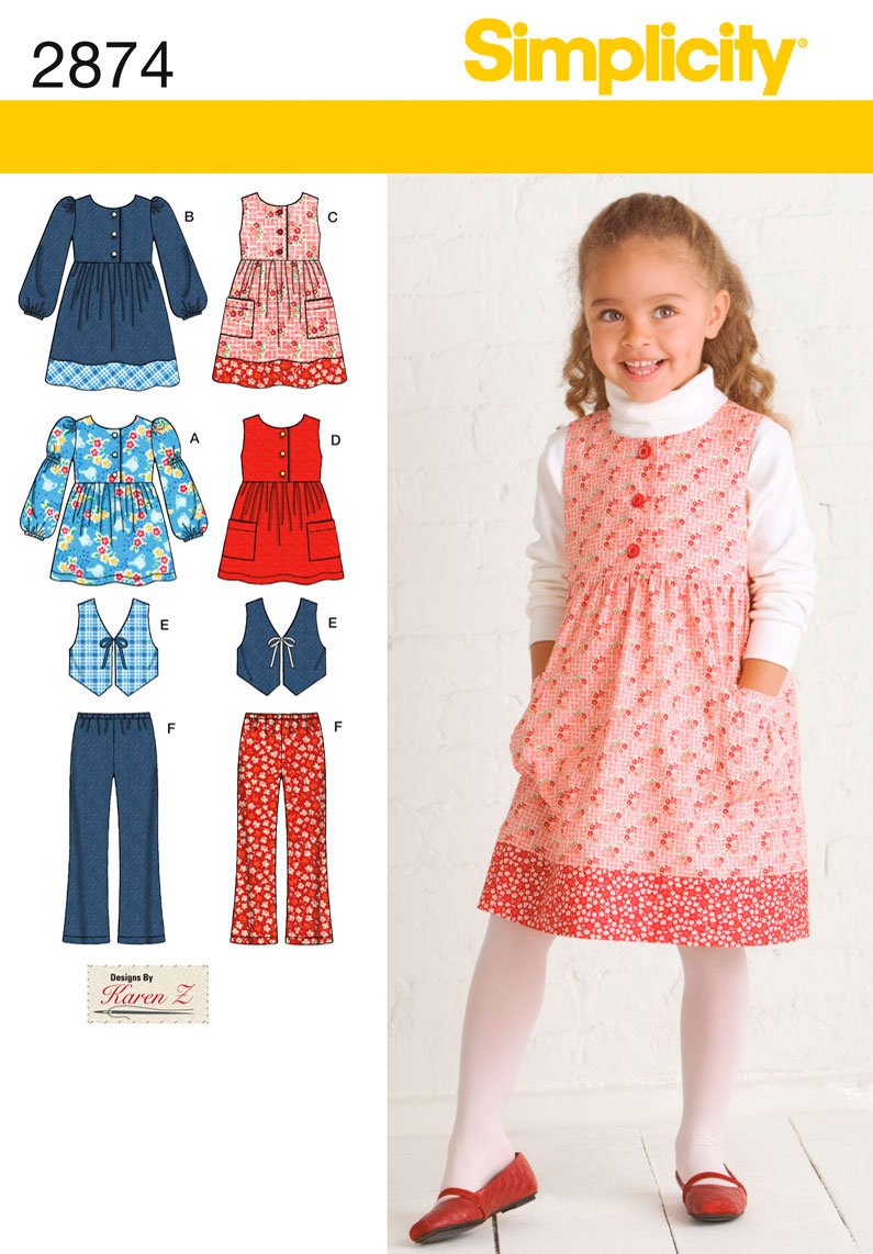 Patron Simplicity 2874 pour coudre des habits d'enfant confortables au quotidien