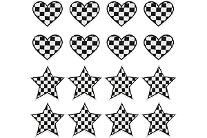 16Pcs Heart&Star Western Iron on Embroidered Set