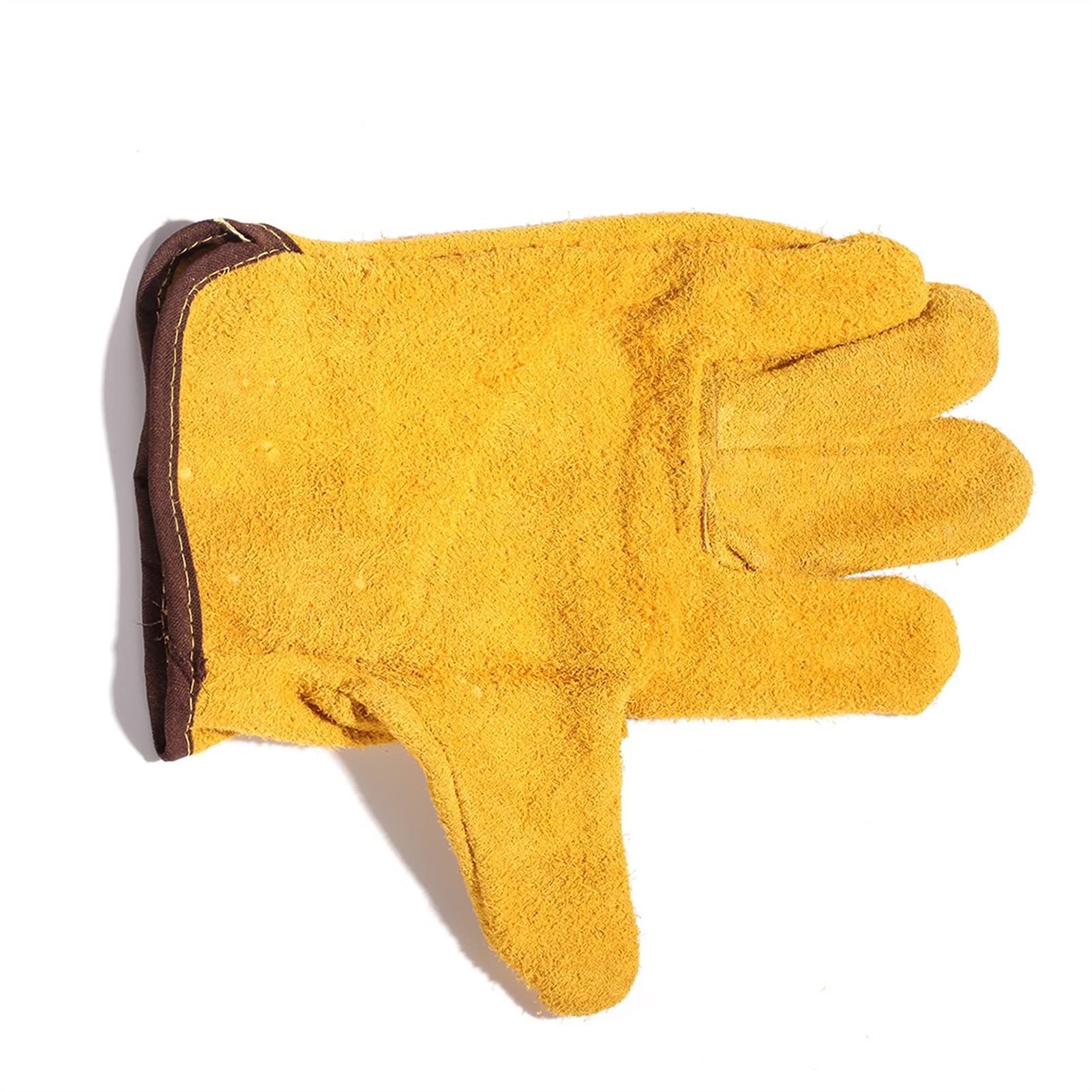 Schutzhandschuhe 1 paar gelbe kurze handschuhe leder handschuh leder für schweißen schmelzen arbeitsschutz männer dad mann mann geschenk schweißen handschuhe Beschichtete Arbeitshandschuhe