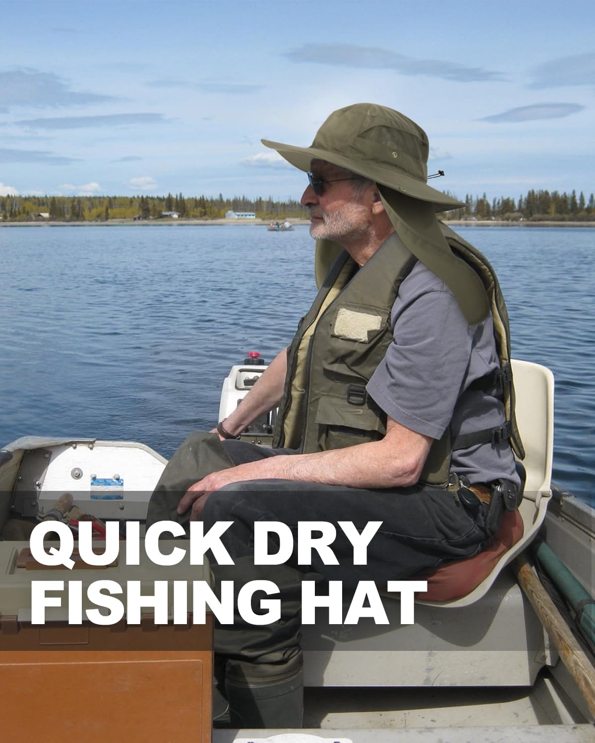 Zylioo XXL/3XL UPF50+ Safari pour Grosse tête, Protection UV, Chapeau Boonie, Chapeau de randonnée en Plein air