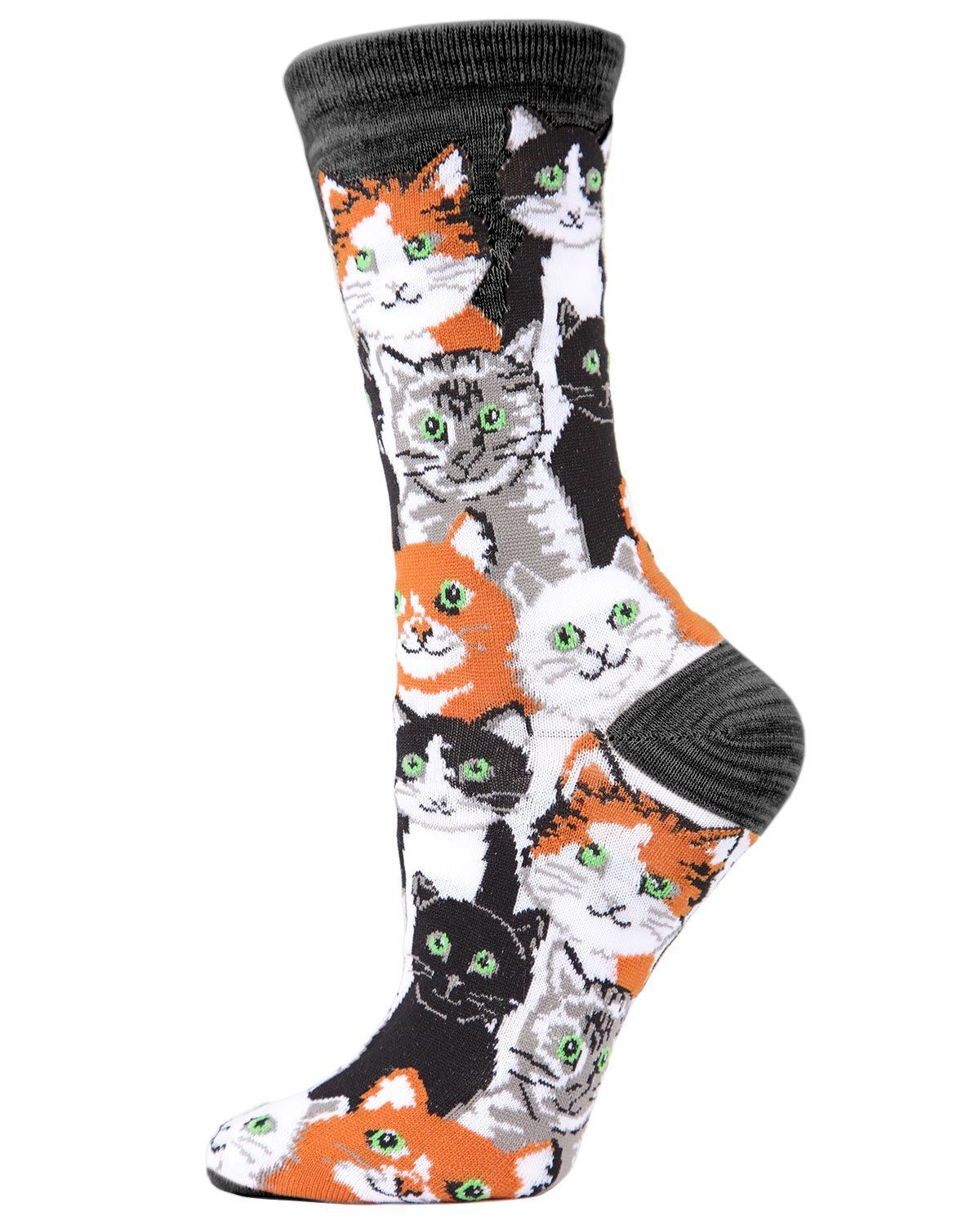 MeMoi Multi Cat Club Rayan Blend Crew Socks