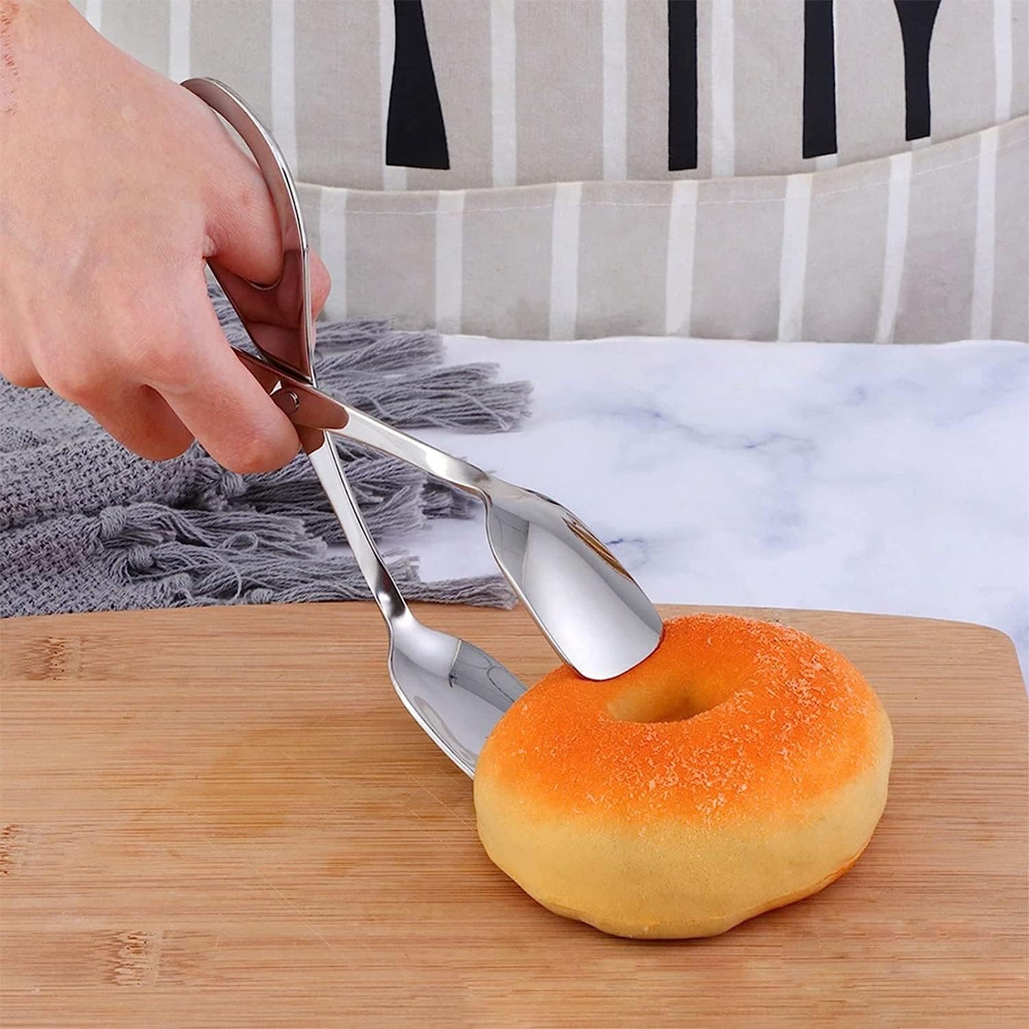 Scissor Pliers Bread Serving Tongs Kitchen Pliers Cooking Tools Food Serving Tongs Scissor Shape Cooking Buffet Food Tong Bread Thickening Kitchen Tool Pliers Cooking Pliers Salad Server Tongs