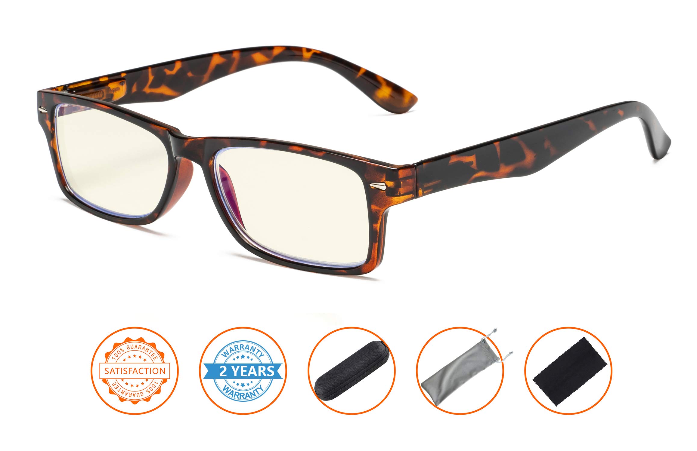 CessBlu Anti Blue Rays UV Protection,Ladies Computer Reading Glasses(DEMI) +0.75