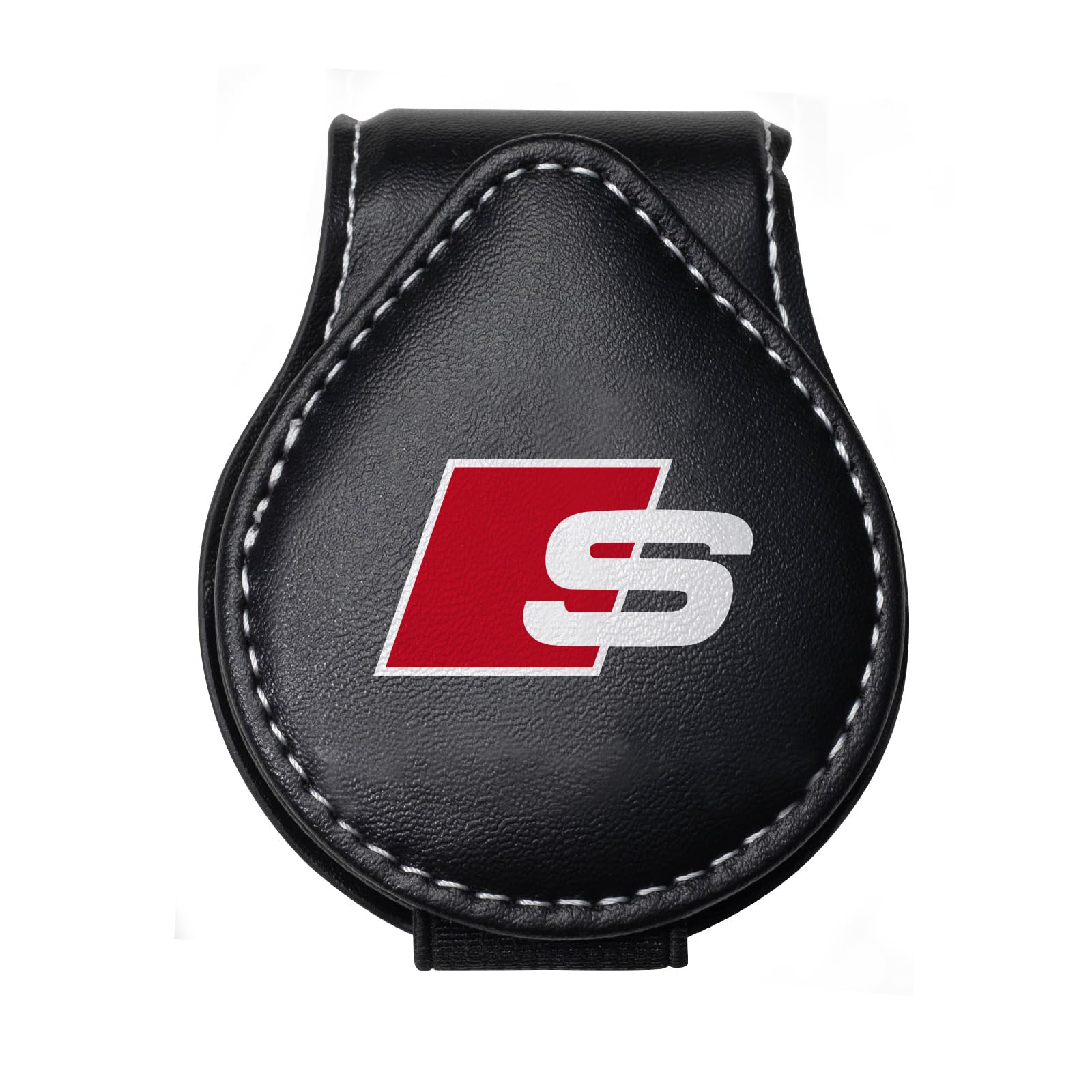 Rogixbul Sunglasses Holder for Audi S Line S1 S2 S3 S4 S5 S6 S7 S8 SQ2 SQ5 SQ7 SQ8, Car Glasses Holder Visor Sunglasses Clip for Car Visor, Clip-on Sunglasses Holder Black