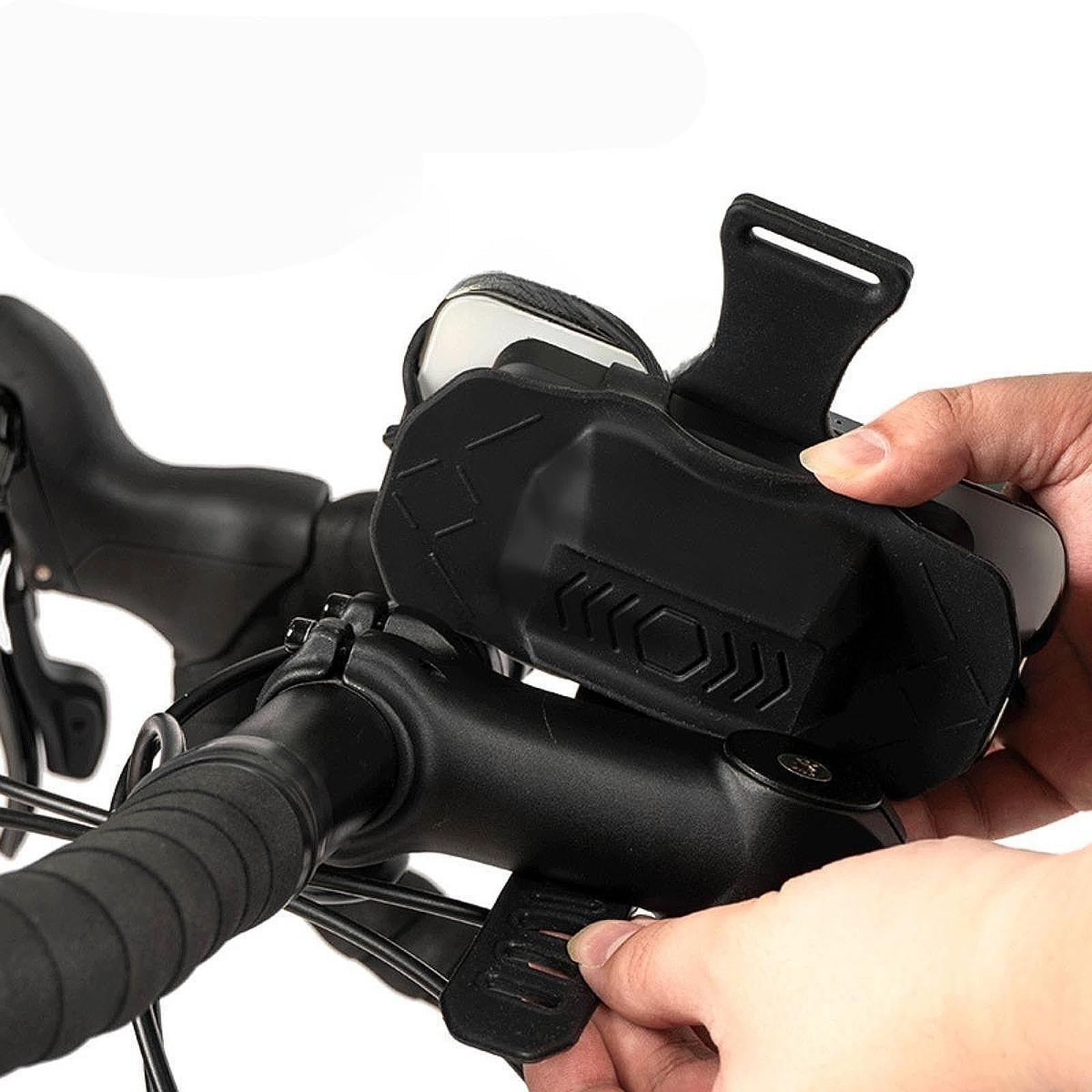 Chatonshen Rennrad Handy Und Powerbank Halterung, Doppellagig, Multifunktional für Vorbau Elektronik & Foto