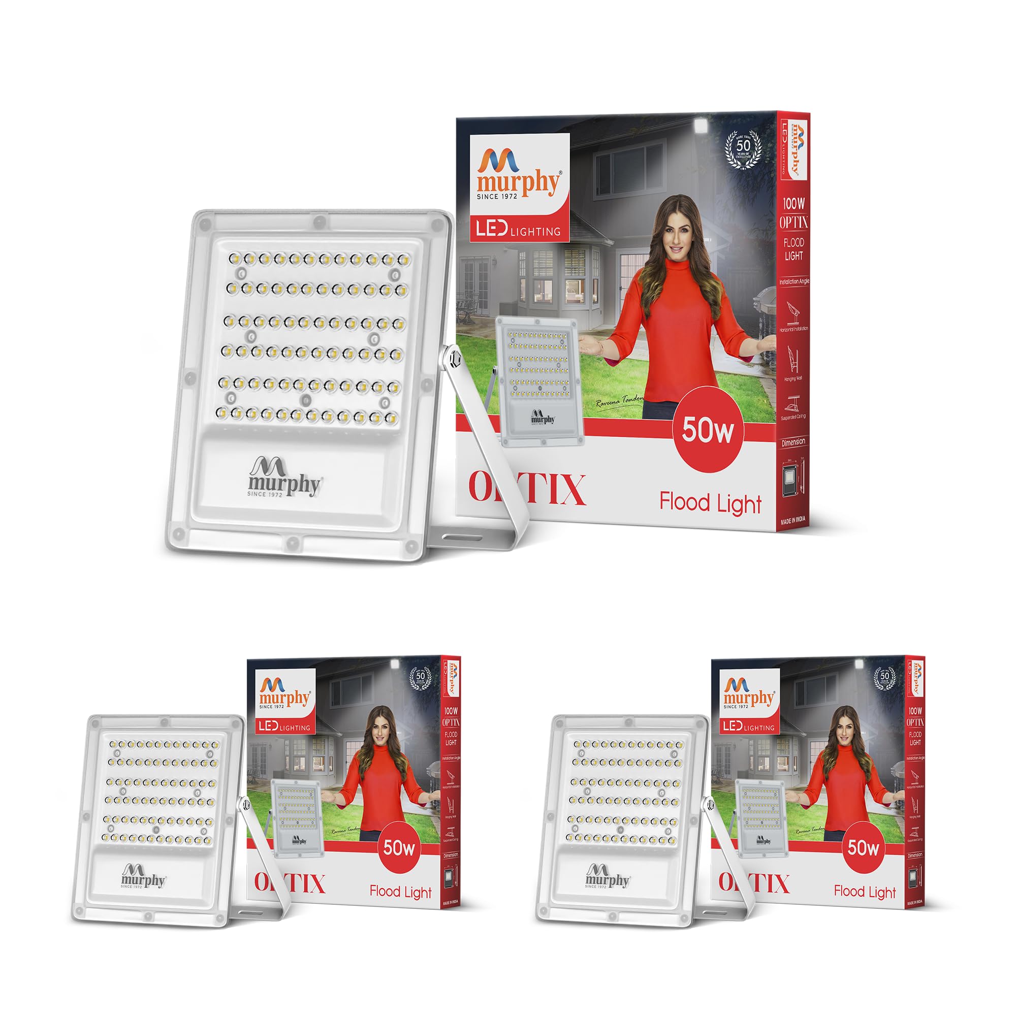 Murphy LED Flood Lights - 5 Pack, IP65 Security -12