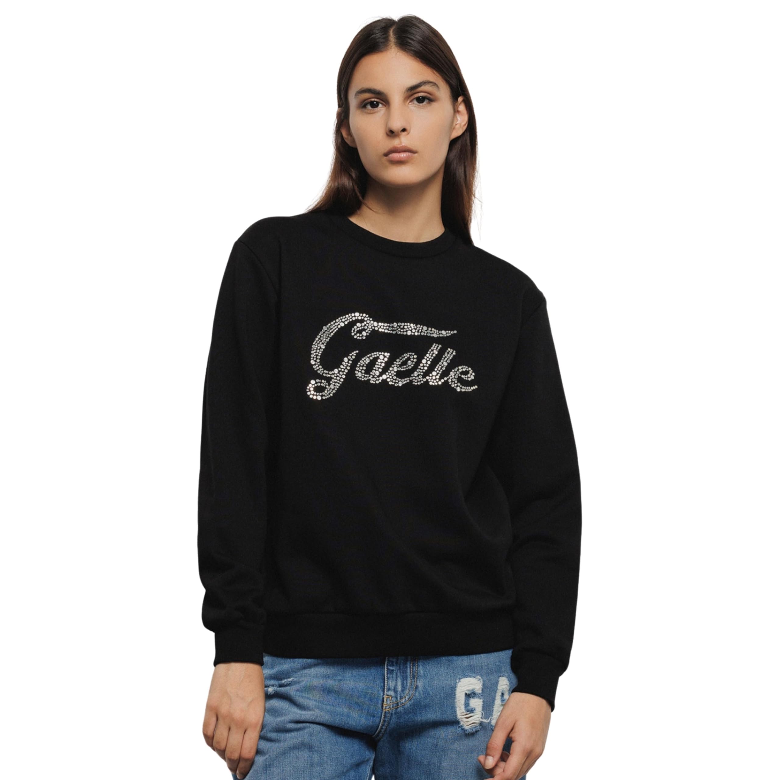 Gaelle Maglioncino Gaabw04585 Felpa Donna Cotone Nero