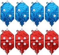 Vista 1 de 8 globos de papel de aluminio para decoración de fiesta, globos de aluminio rojo y azul para decoración de mesa de pared de cumpleaños, kit