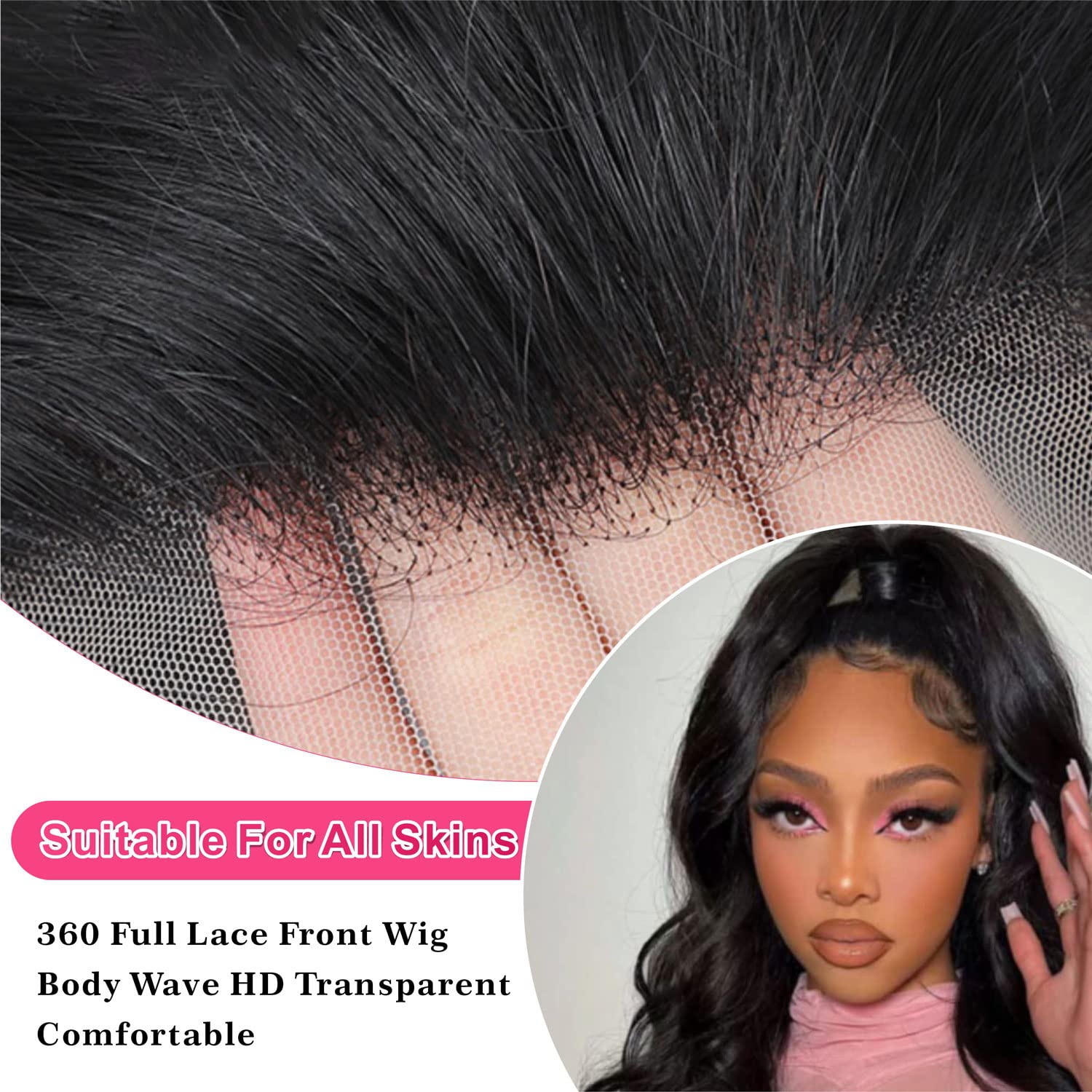 Amazon.com : Aicrelery 26 Inch 360 Lace Full Lace Wigs Body 