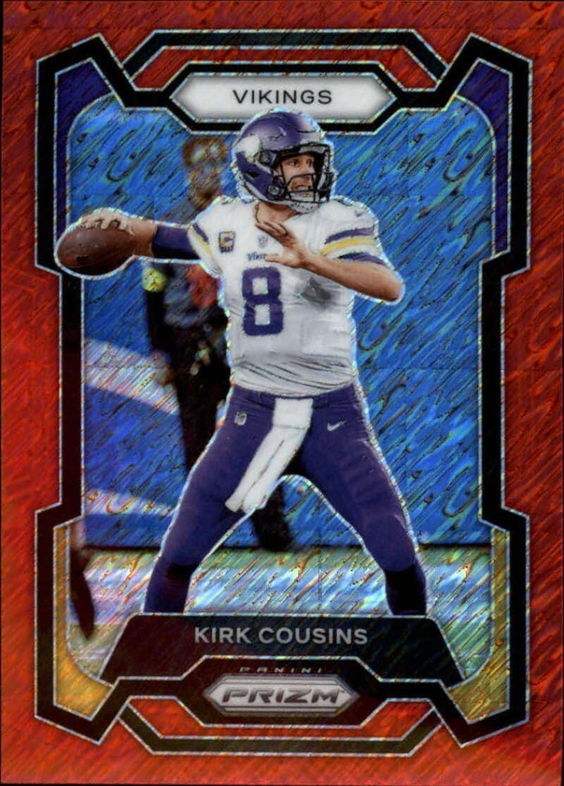 2023 Panini Prizm Prizm Red Shimmer Football #197 Kirk Cousins S35 Minnesota Vikings