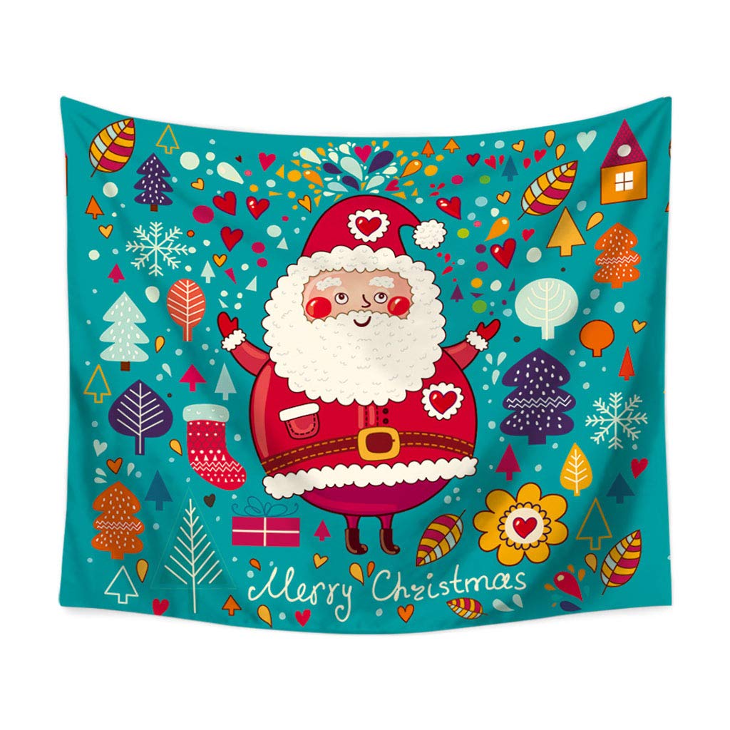 Tapisserie salon Père Noël 150x130 cm pour illuminer votre décoration de Noël