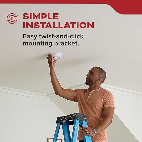 Miniatura 8 de Kidde Detector de humo cableado, batería de reserva AA, interconectable, indicadores de luz de advertencia LED, paquete de 4