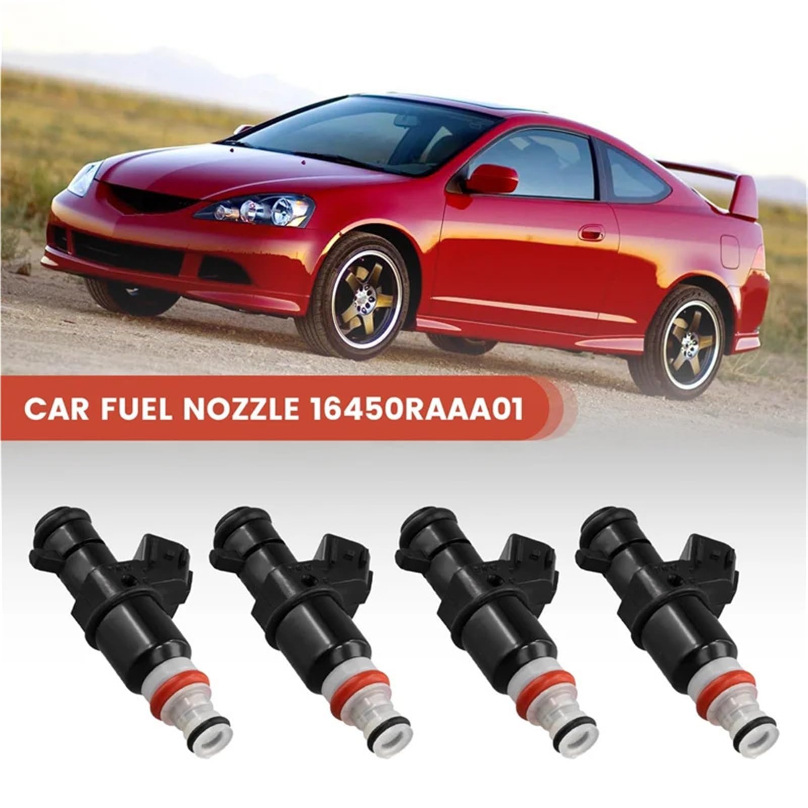 iniettore di carburante 4PCS 16450-RAA-A01 Iniettore di carburante per HONDA per ACCORD per CR-V sostituire | Numeri di parte:16450-RAA-A01 Costruzione ABS resistente