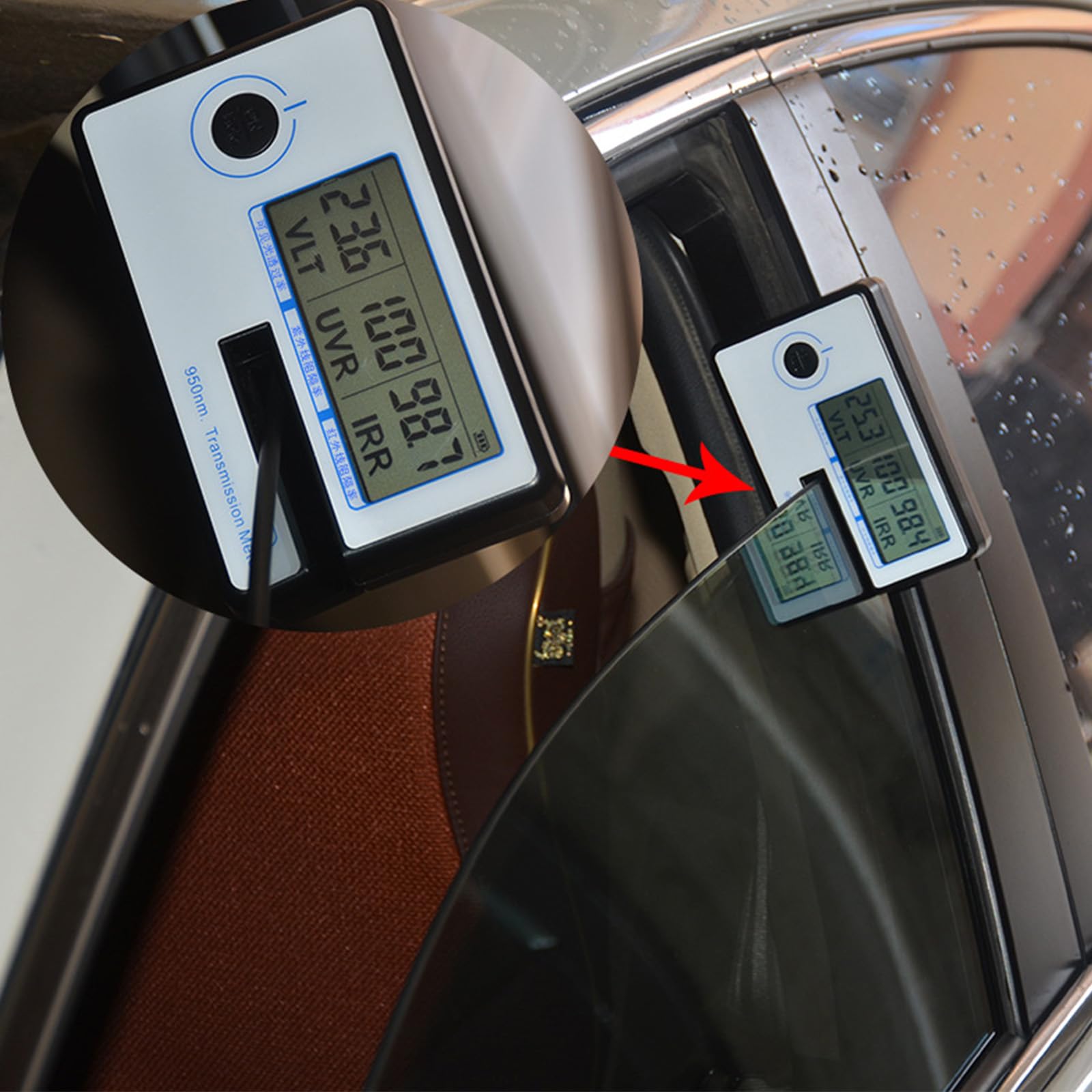 Strumento di misurazione della tinta automobilistica leggero con risposta dei dati in tempo reale Rilevatori di pellicole di vetro dispositivo per tecnici esterni Strumento di misurazione