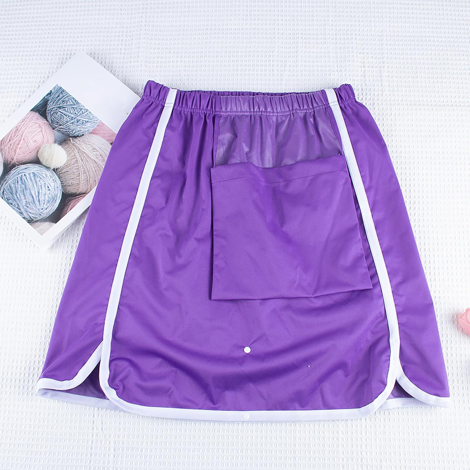 YiZYiF Men Unisex Leak Proof Diaper Apron Wearable Incontinence Bed Pads Diaper Skirt Zipper Side with Pocket