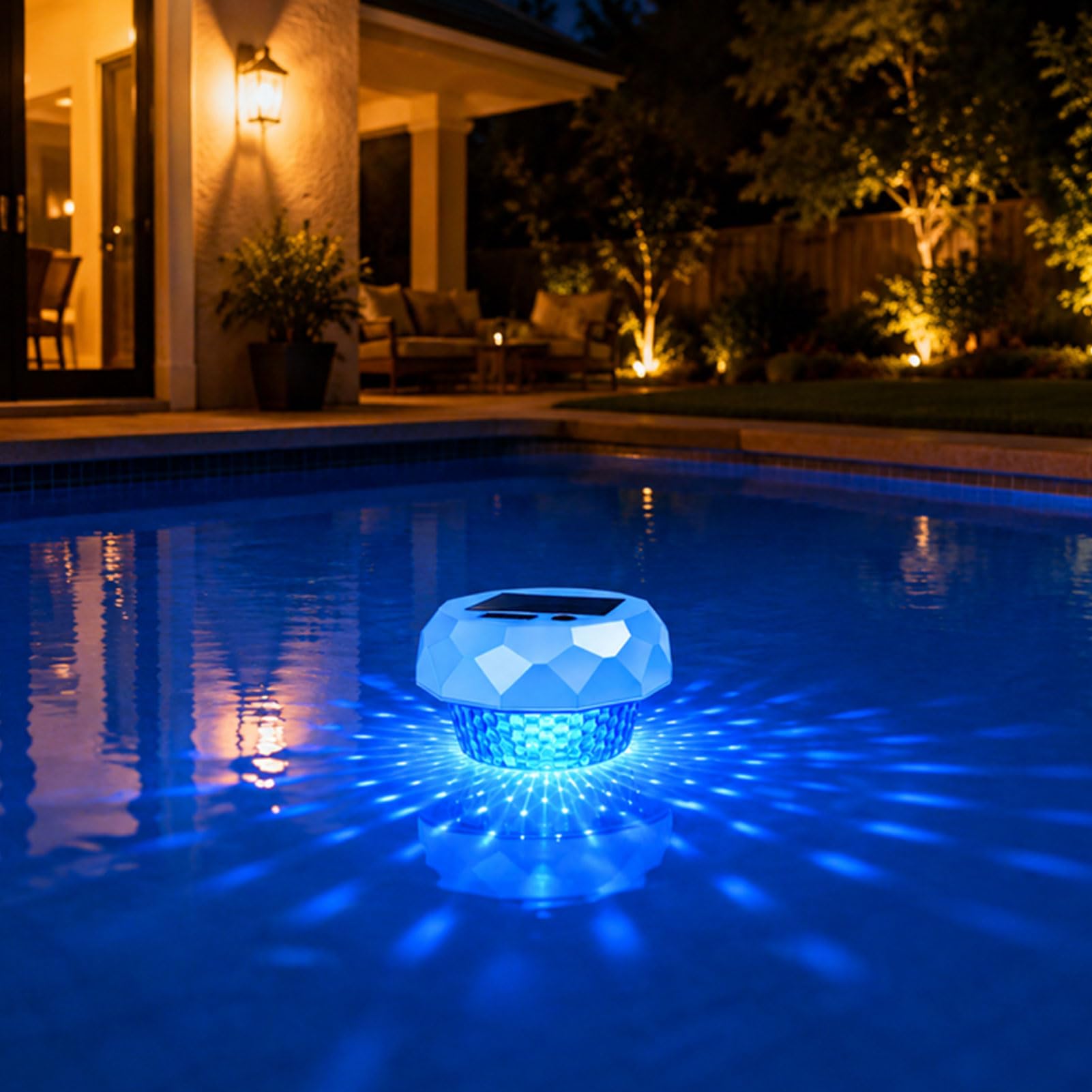 FUFRE Poolthermometer Schwimmend, 2 in 1 Pool Thermometer Digital und Solar Poolbeleuchtung, Wasserthermometer mit Unterwasser Lichtshow, Wasserthemometer für Pool Schwimmbad Whirpool Teich (2Stück)