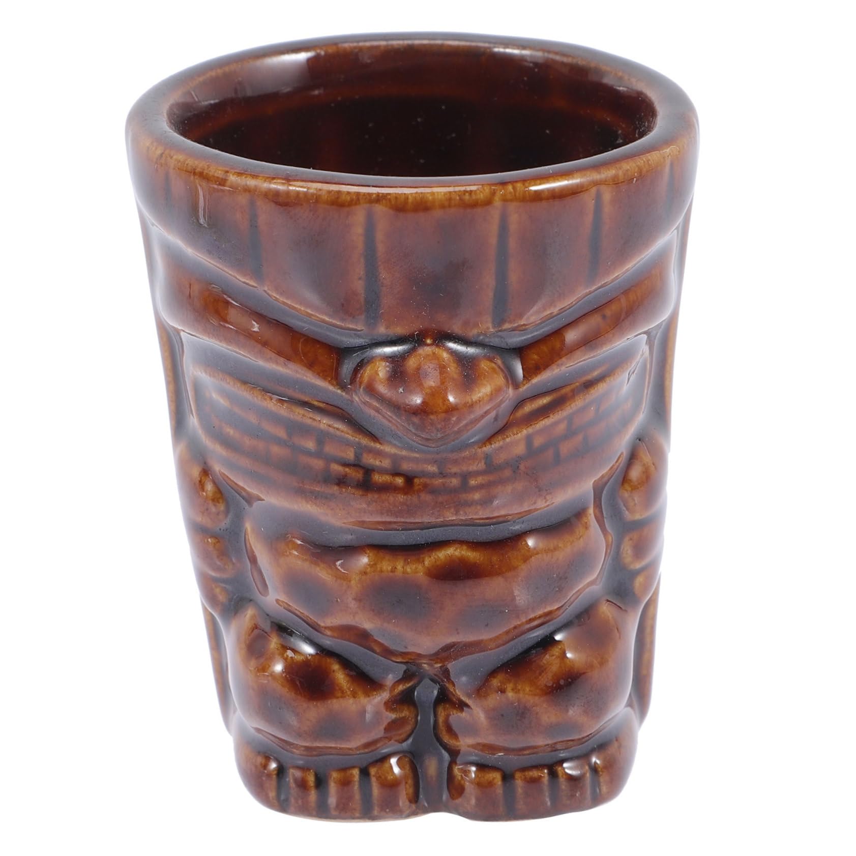 PRETYZOOM 4 Uds Tiki Taza Pequeña Copa De Vino Copa De Cóctel Decorativa Copas De Cóctel Taza De Fiesta Hawaiana Vasos para Beber Copa De Vino Copas Tiki para Cócteles De Cerámica