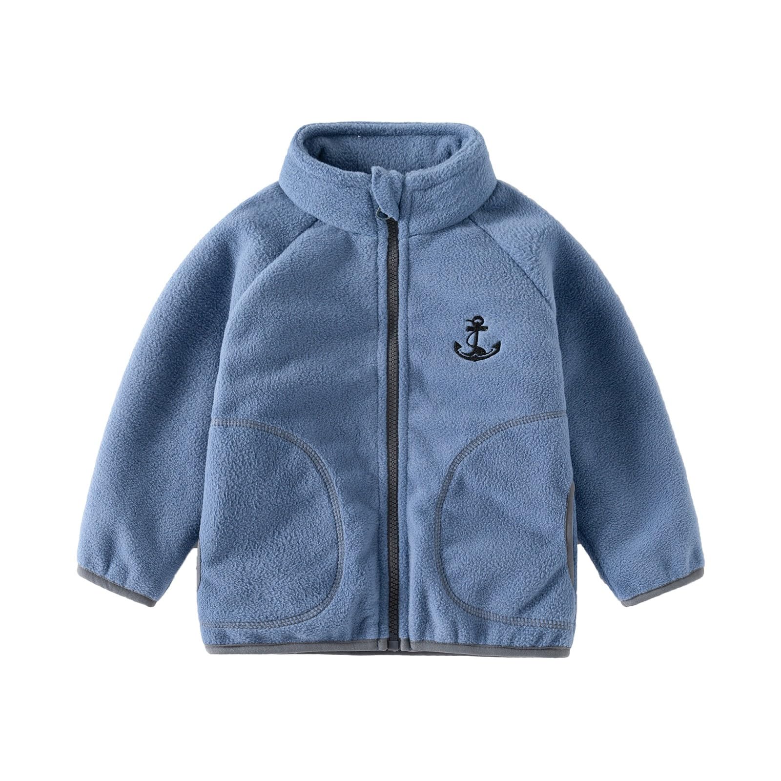 Volunboy Bambino Ragazzi Giacca in Pile, Cerniera Integrale Felpe Foderata Invernale Cappotto Giubbotto con Tasche